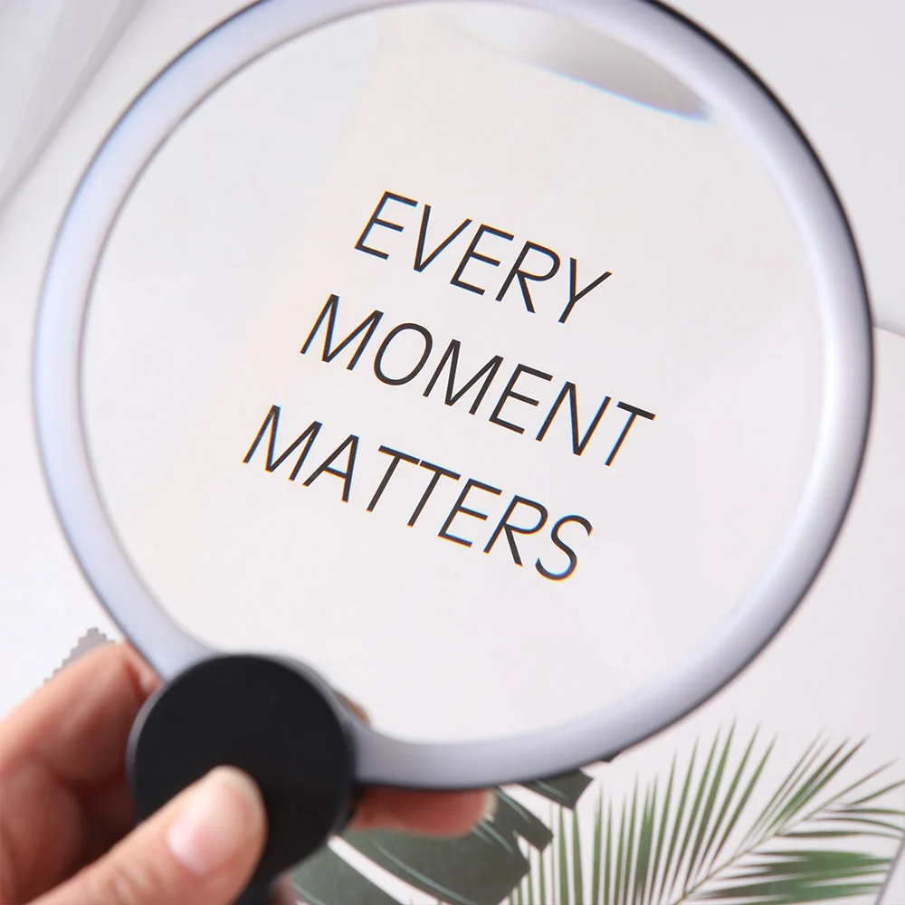 3 Color LED Lights Magnifying Glass Neck Wearing Large Screen Hands Free Magnifier Led Acrylic 10X Illuminated Magnifier