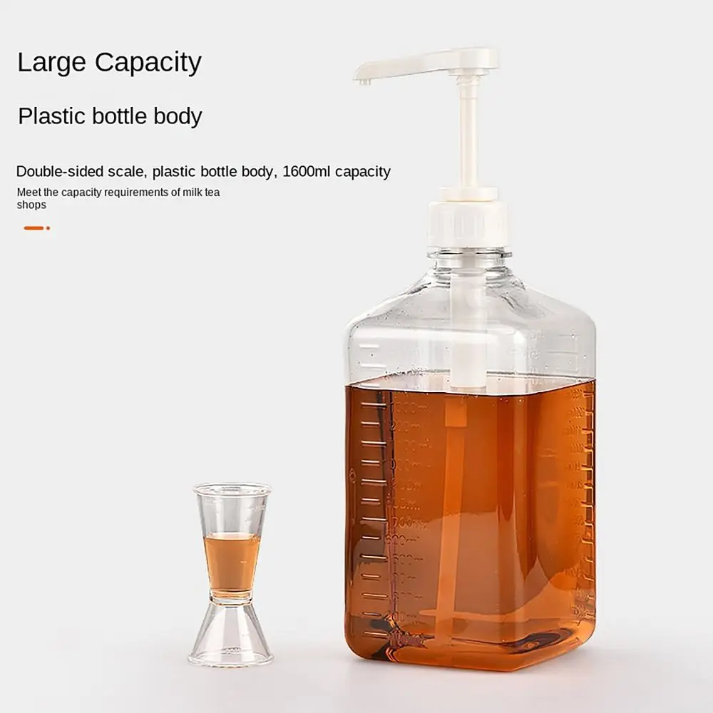 5/8/10CC Syrup Dispenser Useful 1600ml Multi-Function Liquid Pump Hand Pressure Fructose Quantitative Syrup Squeeze Honey