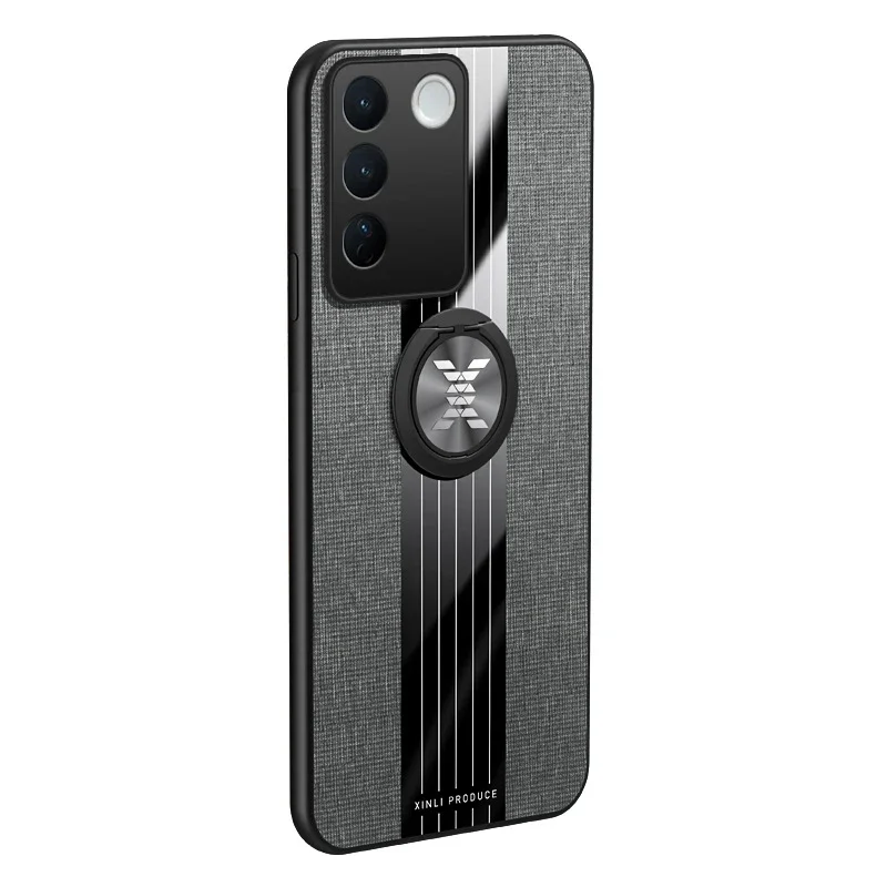 Luxury Phone Case For Vivo V29 Case Leather Magnetic Holder Ring Cover For Vivo V29 V27 Pro 5G Funda Silicone Shockproof Bumper