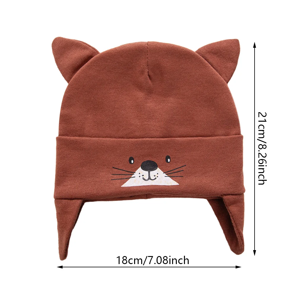 Cotton Baby Boys Girls Turban Hats for 0-2 Years Old Newborn Infant Super Soft Beanies Cute Cat Style Bonnets Kids Headwraps - view 2