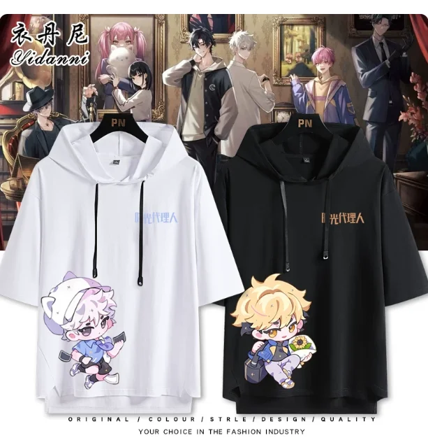 Anime Link Click Charles Kurzarm-T-Shirt, Sommer-Cosplay-Kostüm, lässige, lockere Oberteile für Studenten, neu, YDN