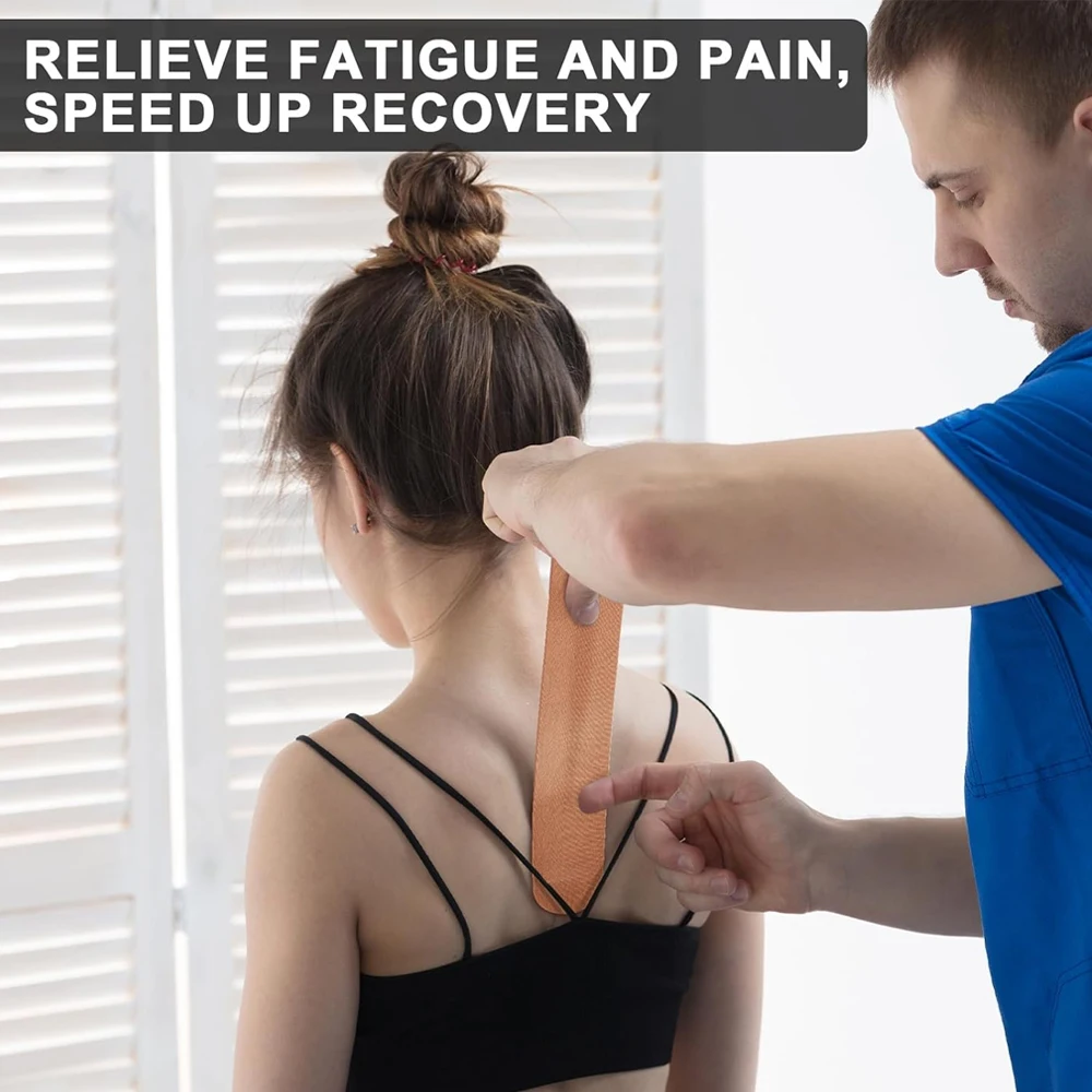 10 Stück vorgeschnittene Kinesiologie-Tape-Streifen, sportliches Klebeband, elastisches Muskelband, Sport-Knieband für Übungen und den täglichen Gebrauch