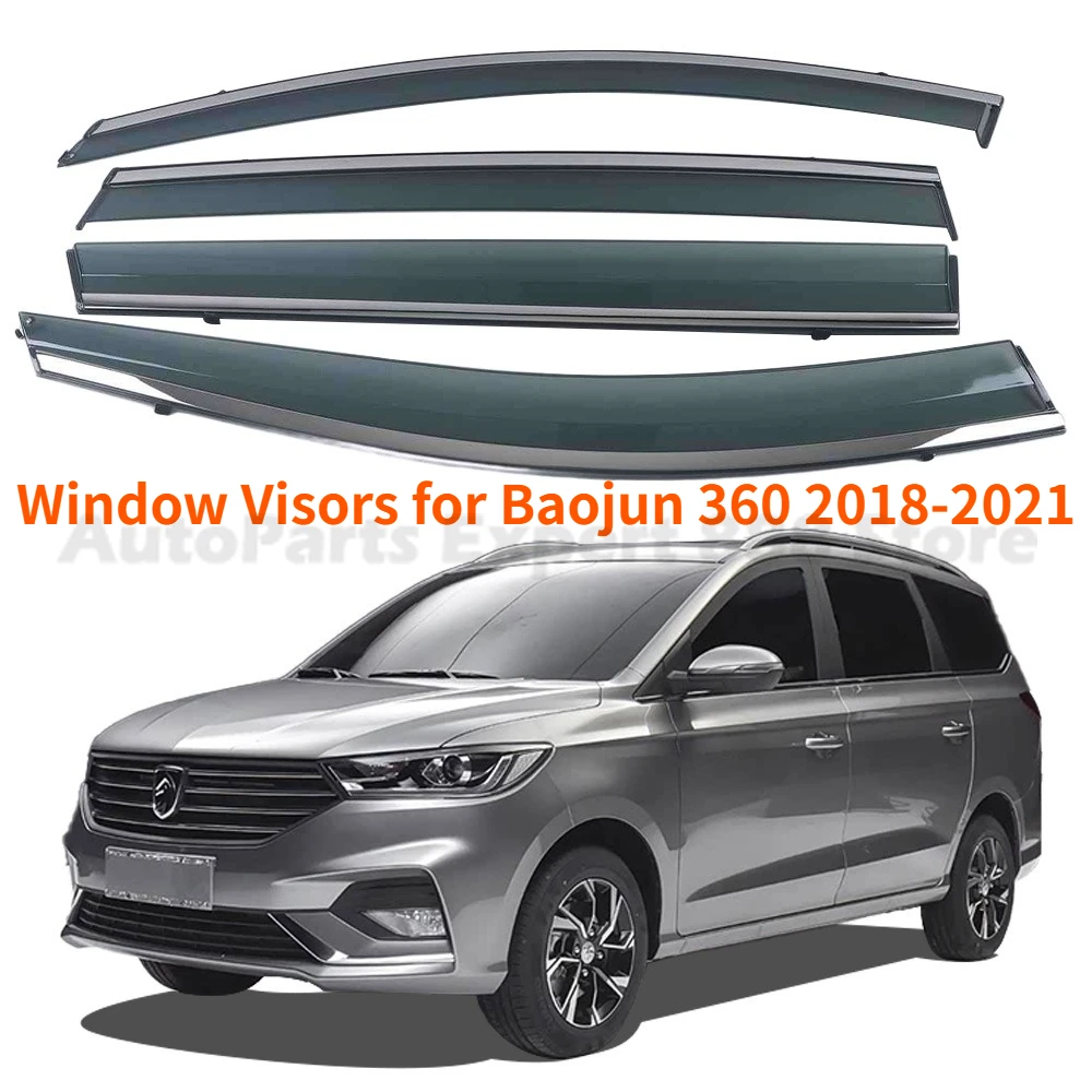 Car Door Window Visors for Baojun 360 2018-2021 Door Side Rain Vent Shield Sun Guard Deflector Windshield Awning Car Accessories