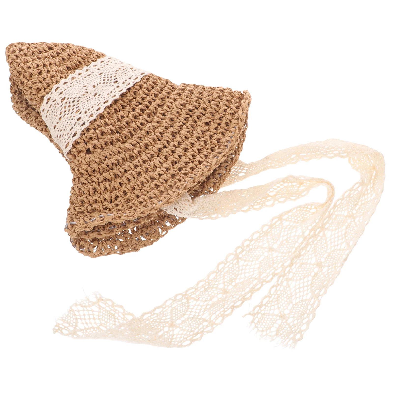 

Girls Straw Hat Adjustable Drawstring Wide Brim Sun Protection Hat For Outdoor Beach Summer Fishing Hiking Camping Travel