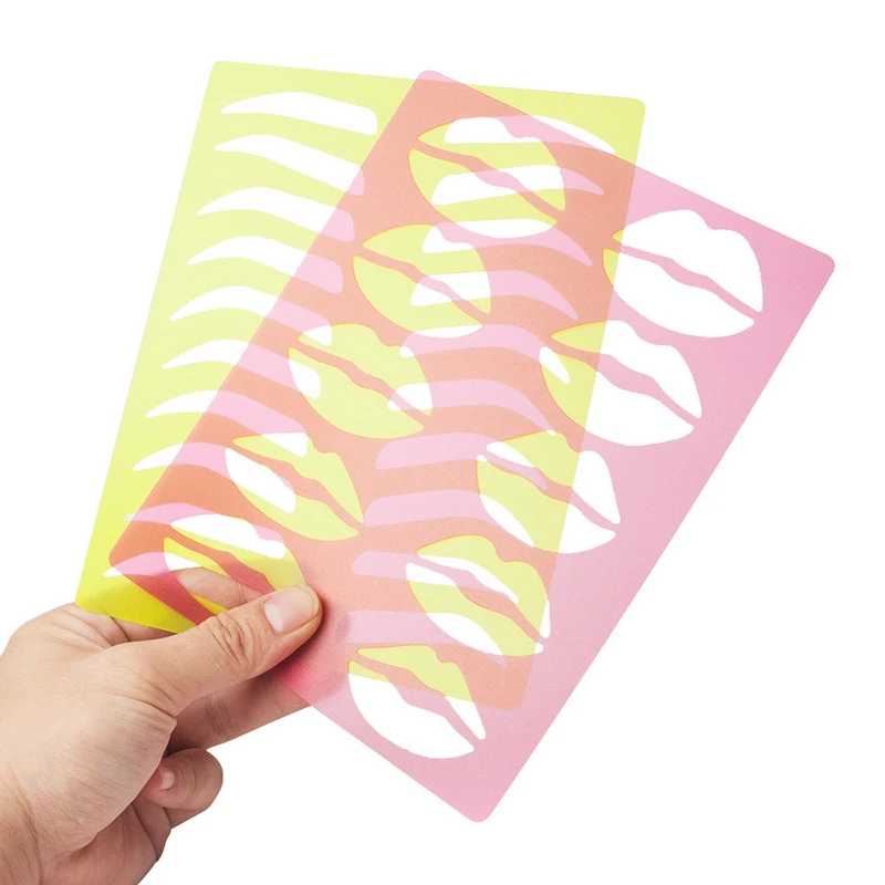 Universelle Augenbrauen-Lippen-Werkzeuge, anfängerfreundliche Augenbrauen-Vorlage, hautfreundliche, kostensparende Augenbrauen-Schablonen für Frauen