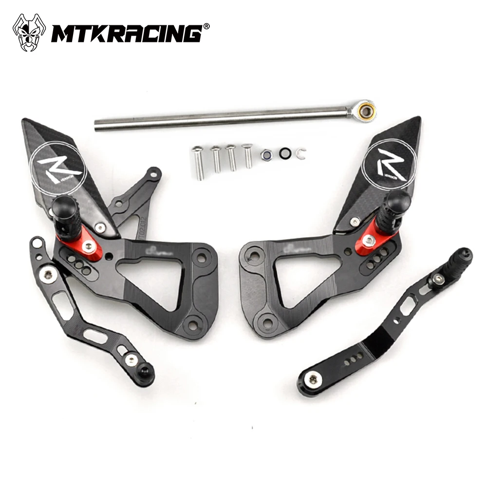 MTKRACING For SUZUKI GSXR 1000 2017-2024 Rear Sets Heighten Pedal Adjustable Rearsets FootPegs Shift Lever Brake