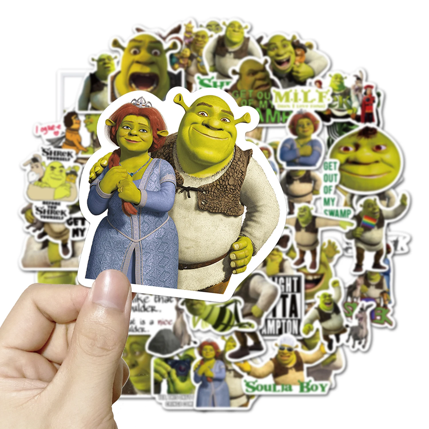 10/50Pcs Funny Disney Monster Shrek Stickers Decal Fridge Motorcycle Suitcase Skateboard Guitar Cartoon Kids Stickers Gift Toy