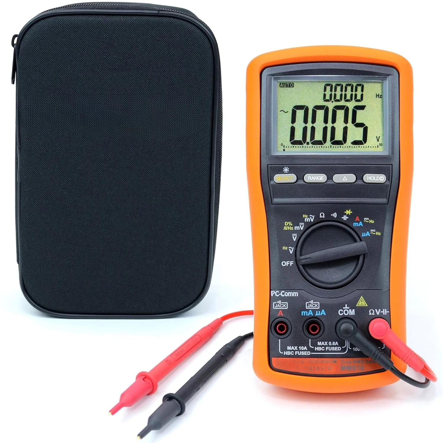 MM810 Multimeter, universelles digitales True RMS-Multimeter, AC/DC-Spannung, Strom, Widerstand, Frequenz, Kapazitätsmultimeter
