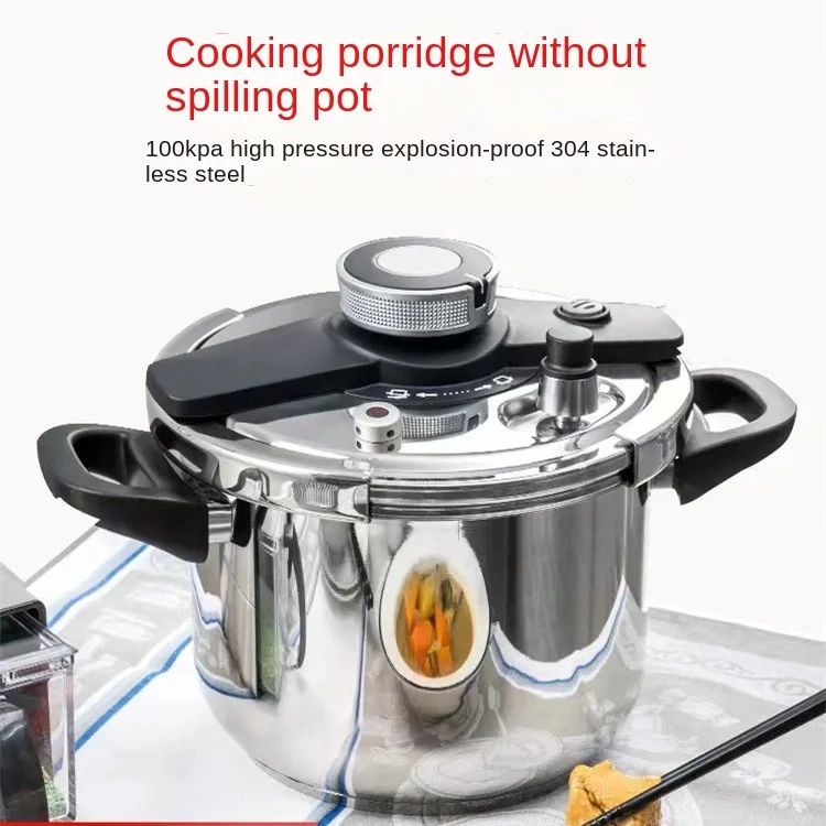 Stainless steel pressure cooker knob 6L gas induction cooker universal explosion-proof pressure cooker