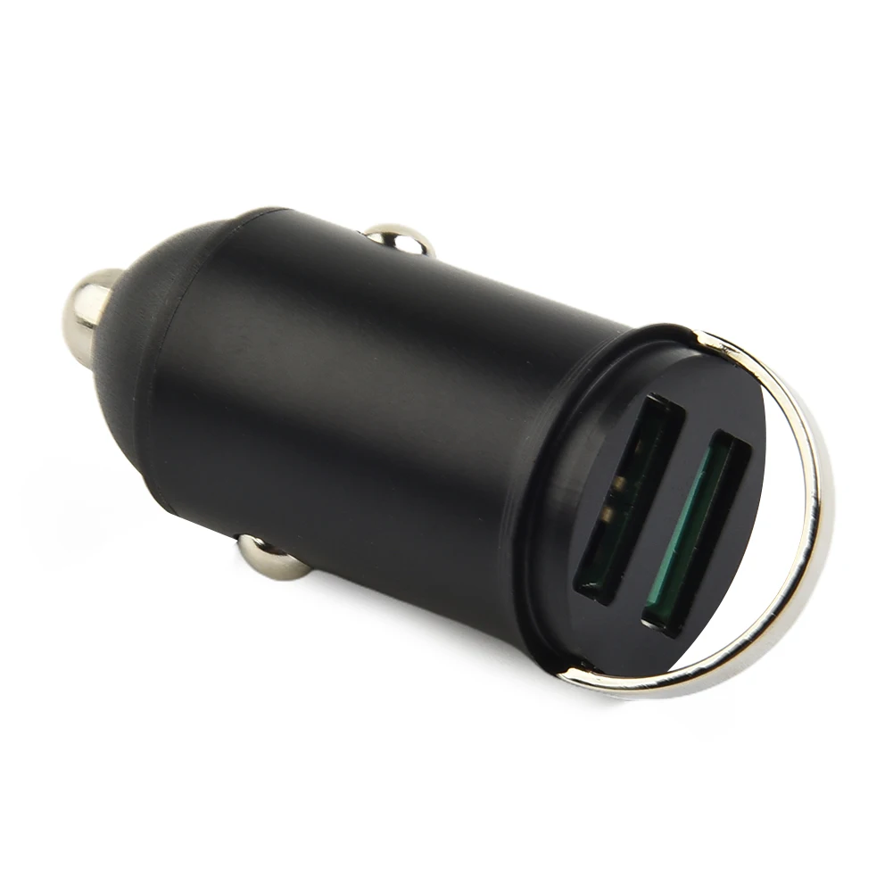 

Trim Car Charger Tablets Type-C 1pcs 200W Super Fast Aluminium Alloy Black Dual USB Mobile Phones Phone Charger