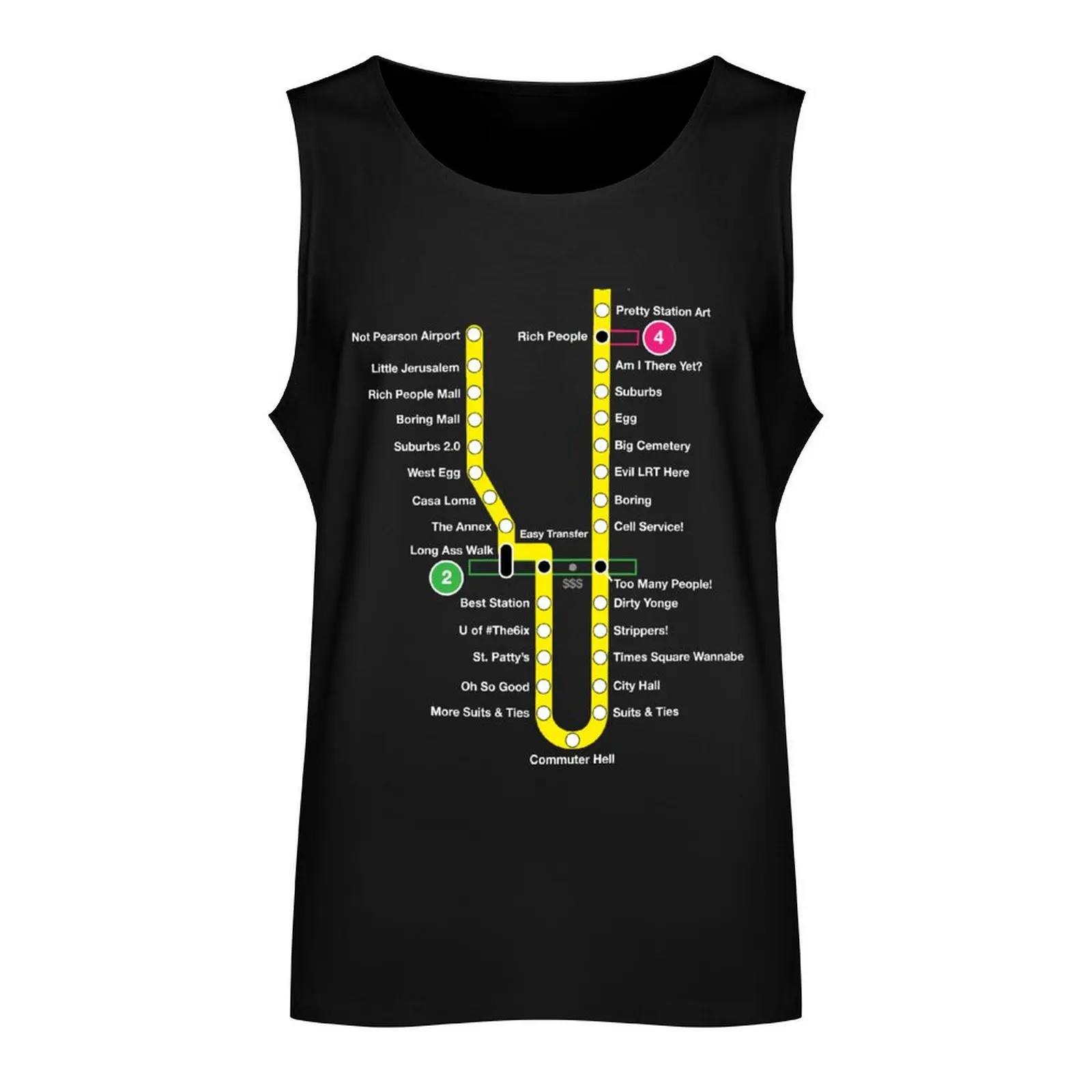 Line 1 Parody Map Tank Top cotton t-shirts man gym Men's t-shirts sleeveless shirt man