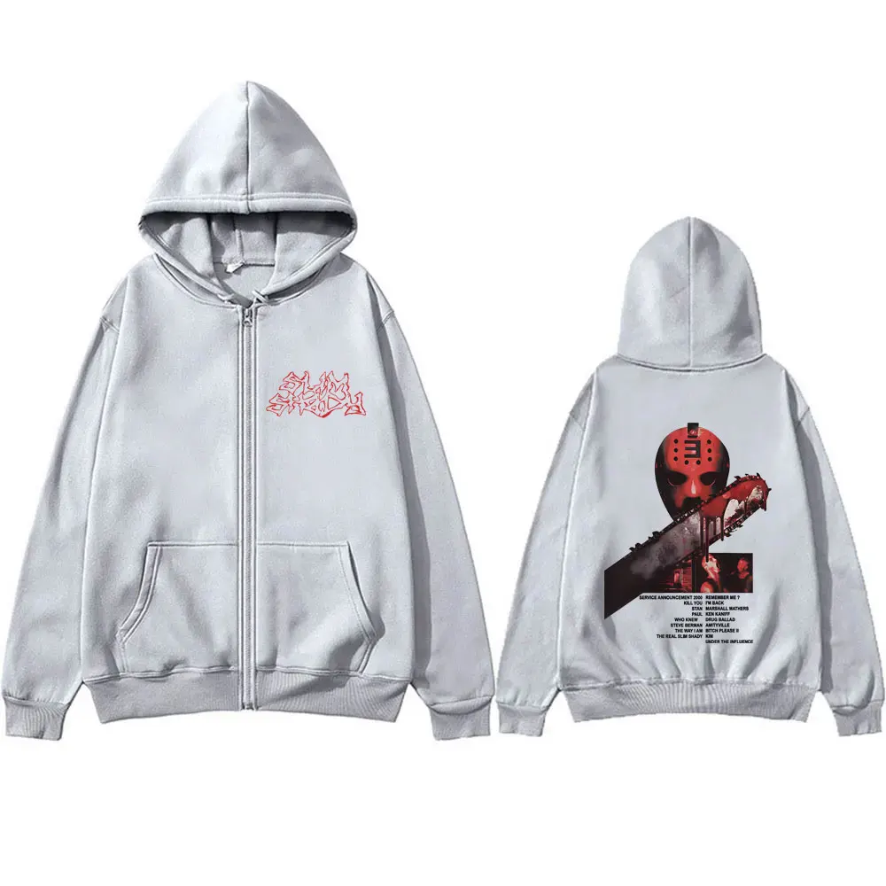 مغني الراب ايمينيم وجه الرسم قلنسوة بسحاب الموت سليم شادي زمم سترة الرجال النساء الهيب هوب القوطية روك المتضخم هوديس