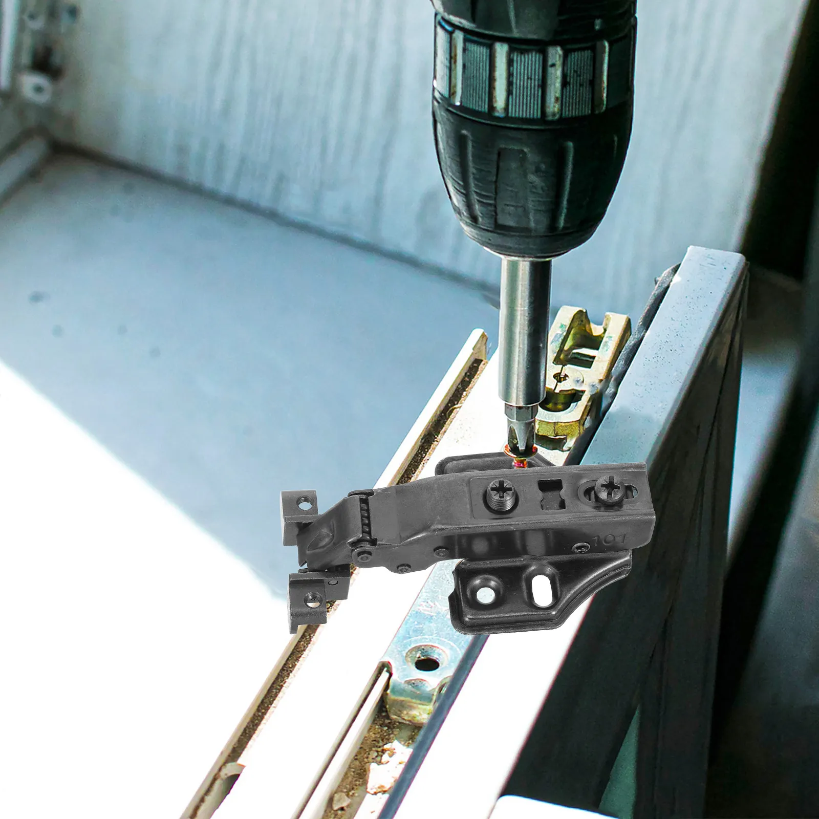 High Durability Silent Damping Overlay Cabinet Hinge for Narrow Edge Glass Doors Concealed Soft Close Kitchen Cabinet Door
