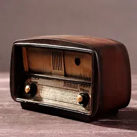 Europe Vintage Radio Craft Resin Radio Model Retro Nostalgic Ornaments Bar Home Decor Accessories Gift Antique Imitation