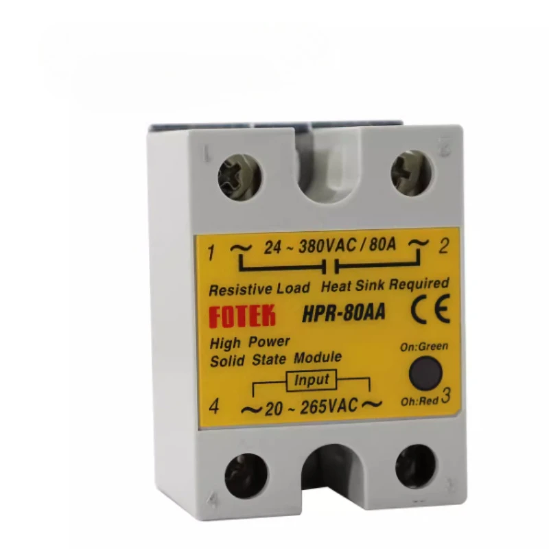 100% New Originla Fotek Single-Phase Solid State Relay HPR-100DA-H HPR-60DA HPR-60DA-H HPR-80DA HPR-80DA-H HPR-100DA