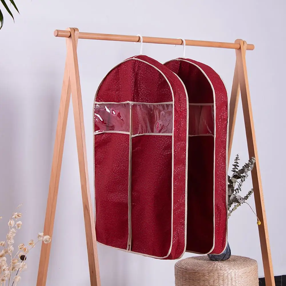 3D NEW Widened Non-woven Clothing Dust Cover for Garment Dress Suit Coat Big Cloth Case Hanging Pocket Storage Organize Bags