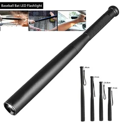 Bate de béisbol linterna LED impermeable, bastón superbrillante, antorcha de aleación de aluminio para autodefensa de emergencia, equipo antidisturbios