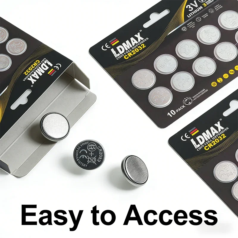 2026 جديد 3 فولت 200 مللي أمبير CR2032 بطارية ليثيوم CR 2032 DL2032 ECR2032 لمشاهدة لعبة آلة حاسبة مفتاح السيارة خلايا زر التحكم عن بعد