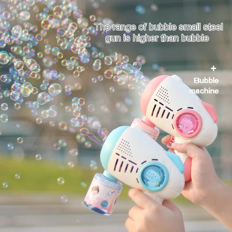 Astronauta elektryczna automatyczna lampa maszyna do baniek mydlanych bąbelki pistolet letnie kąpiele plażowe fantazyjne zabawki na świeżym powietrzu dla dzieci prezent dla dzieci