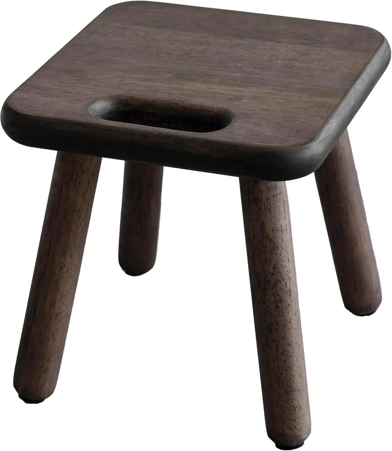 

Small Wooden Step Stool Bla Wood Foot Stool Kids Chair Sensory Table With Handle Non-Slip Portable For Bathroom Furniture Decor