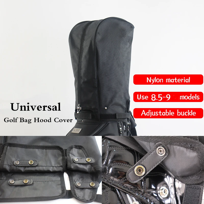 

Универсальный чехол для сумки для гольфа, нейлон 1680D, 4 регулируемые застежки и ремни на липучке, подходит для сумок для гольфа с подставкой 8,5-9 дюймов и стандартных сумок.