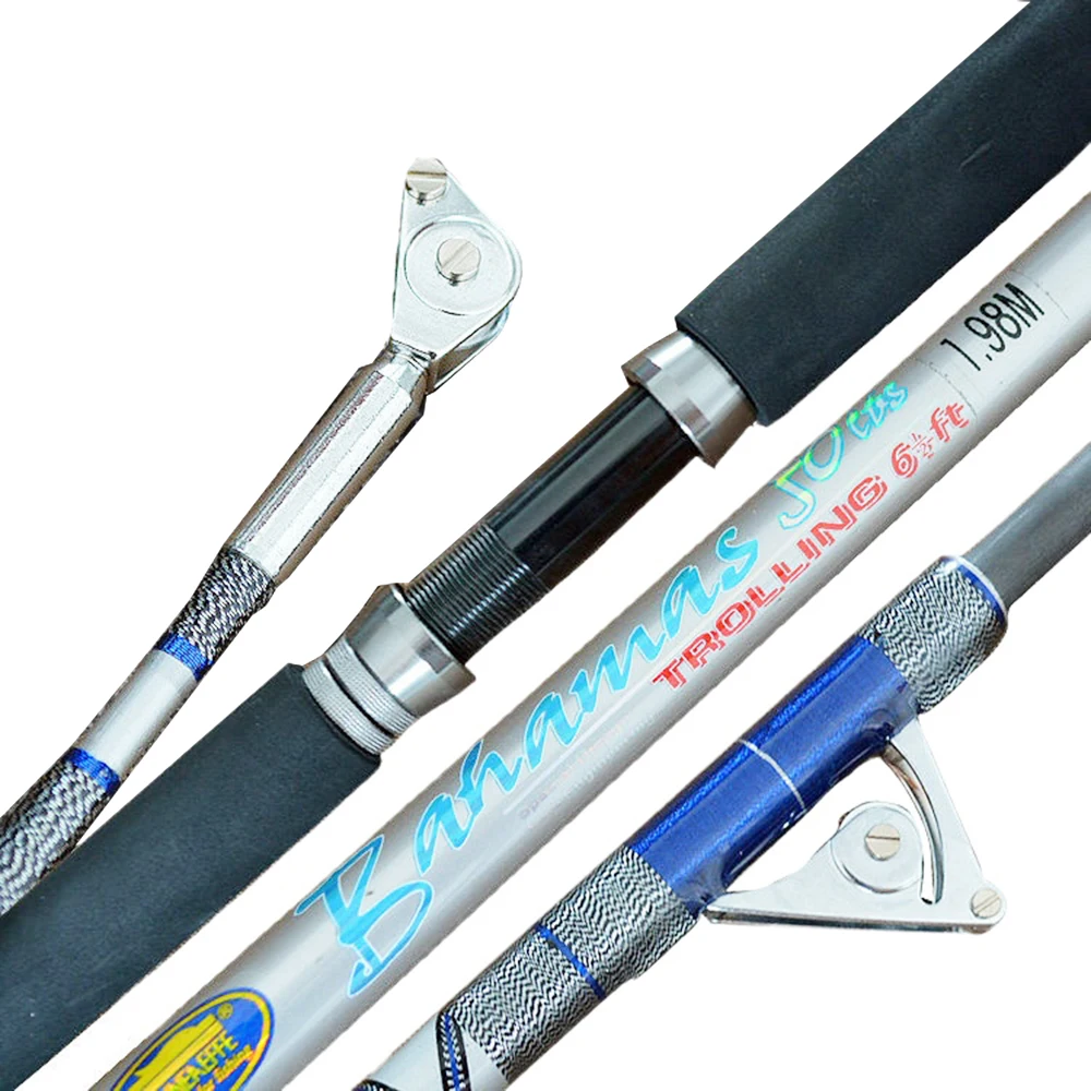 

1.98m 2.10m Saltwater Spinning Big Game Fishing Rod 50lb 2 Piece Offshore Trolling Rod Boat Fishing Pole with Roller Guides