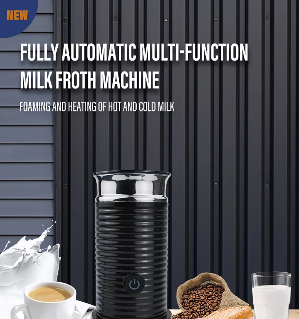 220V 500W Electric Milk Frother Cold/Hot Dual Effect Multifunction Foam Maker Latte Cappuccino Chocolate Automatic Milk Foamer