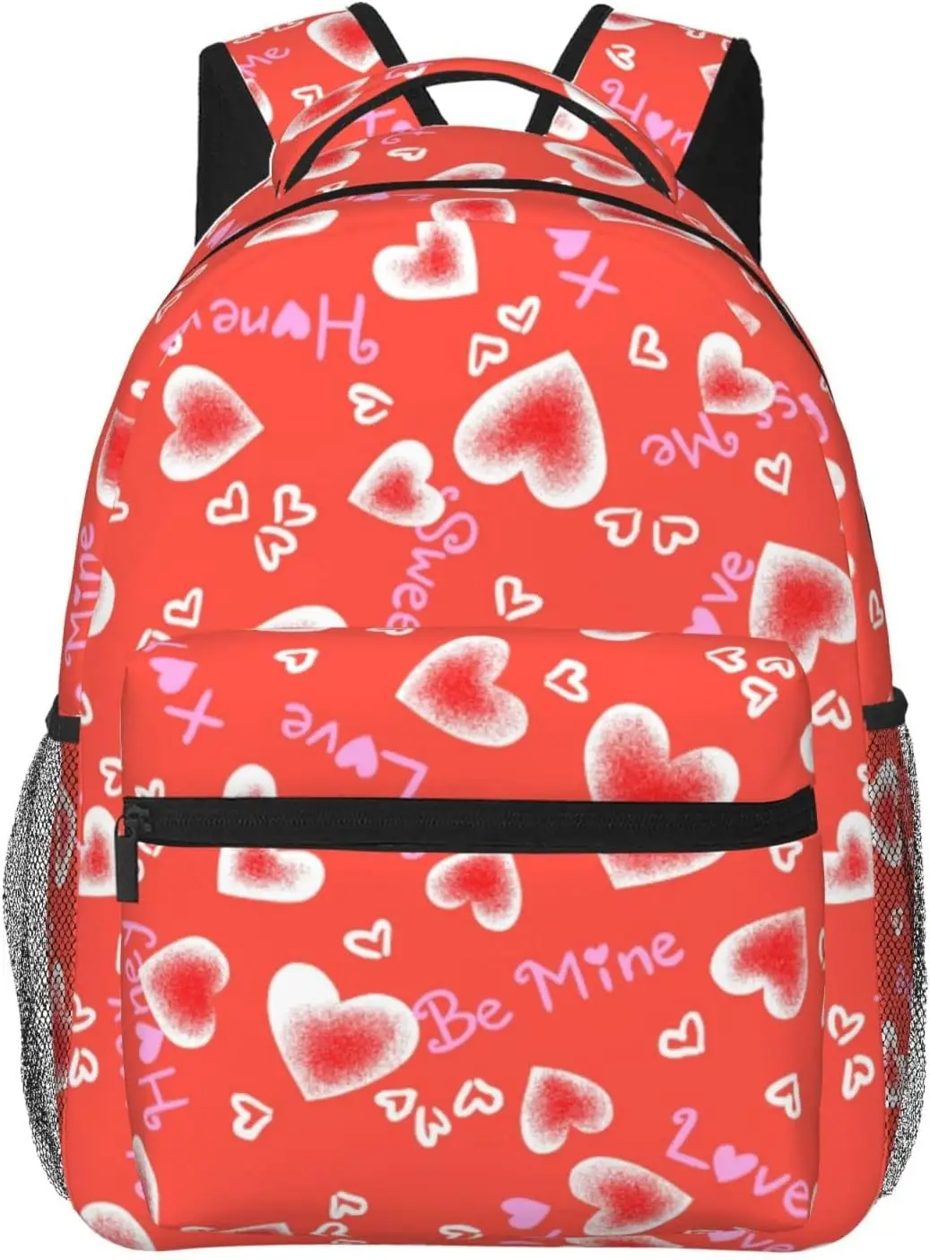 Abstract Heart Valentines Day Lightweight Laptop Backpack for Women Men College Bookbag Casual Daypack Travel Bag