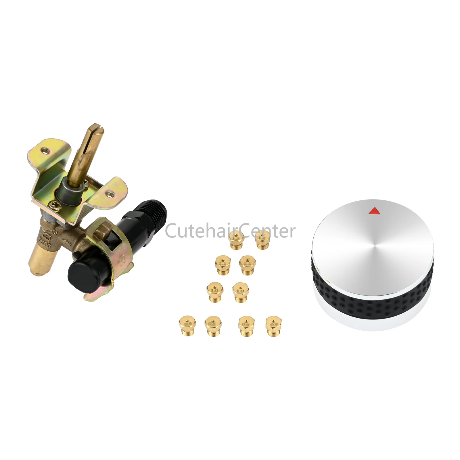 

1set Natural Gas Burner Control Valve + LP Gas Orifice Nozzles 0.8mm-1.2mm 58000 BTU for Outland Living Firebowl Replace 780&864