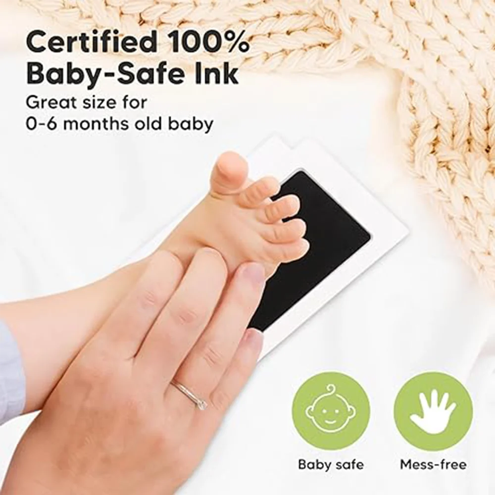 Baby Care Non-Toxic Baby Handprint Footprint Imprint Kit Baby Souvenirs Newborn Footprint Ink Pad for Newborn Baby Gifts