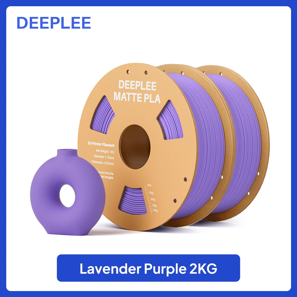 DEEPLEE 2KG mat PLA-filament 1,75 mm 3D-printen voor FDM 3D-printer PLA roze Deeplee-filament