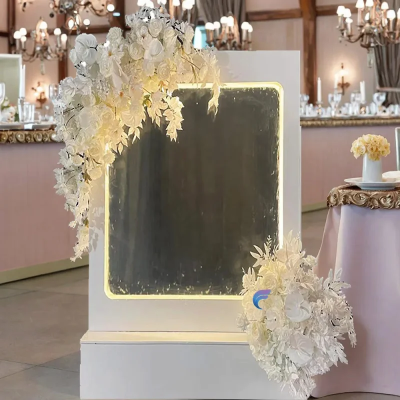 

Customize.LED Waterfall Welcome Sign Wedding Decorations Steel Fountain Backdrop