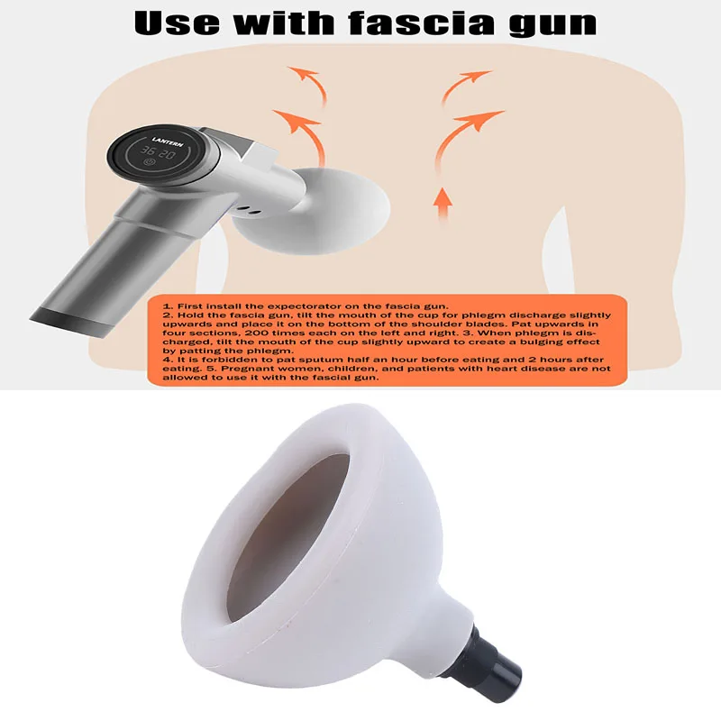 4PC/box Myofascial Sputum Expectorator Device Clapper with Silicone Cup Fascia Gun Compatibility for Efficient ReleaseRelaxation