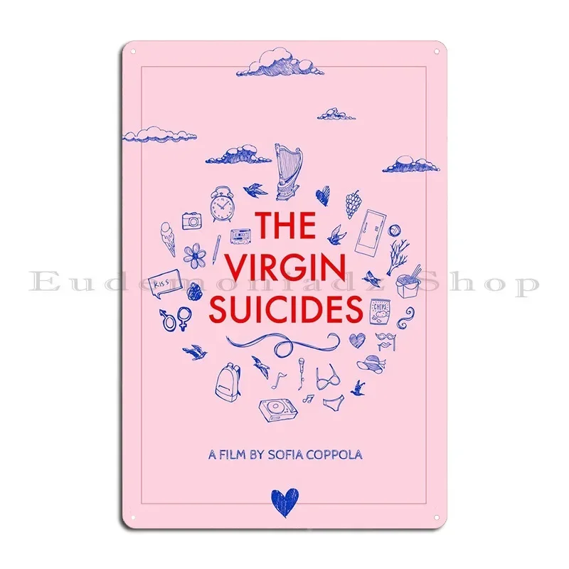 The Virgin Suicides Metal Plaque Cinema Print Wall Cave Bar Bar Tin Sign Poster