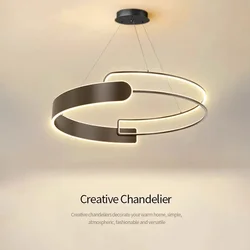 Minimalist Nordic LED Pendant Light Modern Home Decor Dining Room Bedroom Hanging Lamp Round Acrylic Chandelier