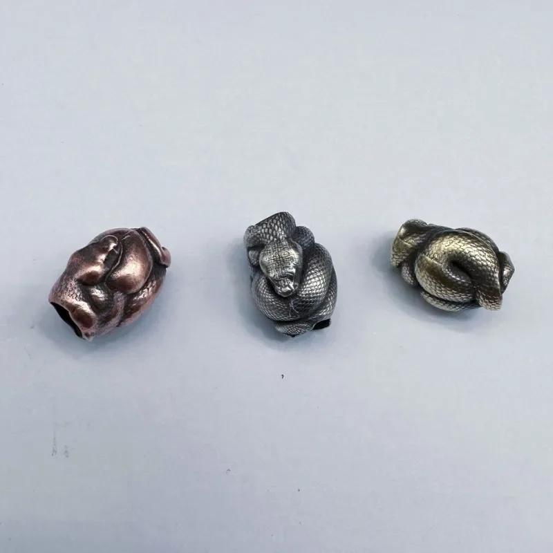 حبات سكين نحاسية ثعبان بيثون ، حبل مظلة خارجي EDC ، حبل منسوج ، أساور باراكورد بانك ، دلايات ، إكسسوارات مجوهرات ، تصنعها بنفسك