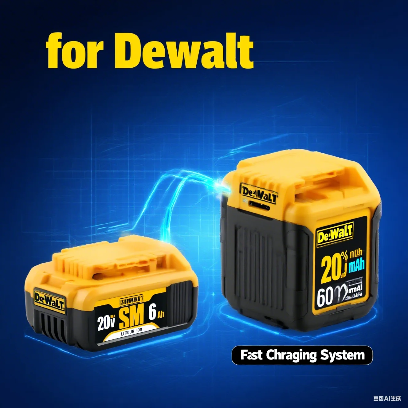 

SUMMING battery for Dewalt 18V/20V power Toolsrechargeable electric tool Accessories Lithium batteriesReplace DCB184