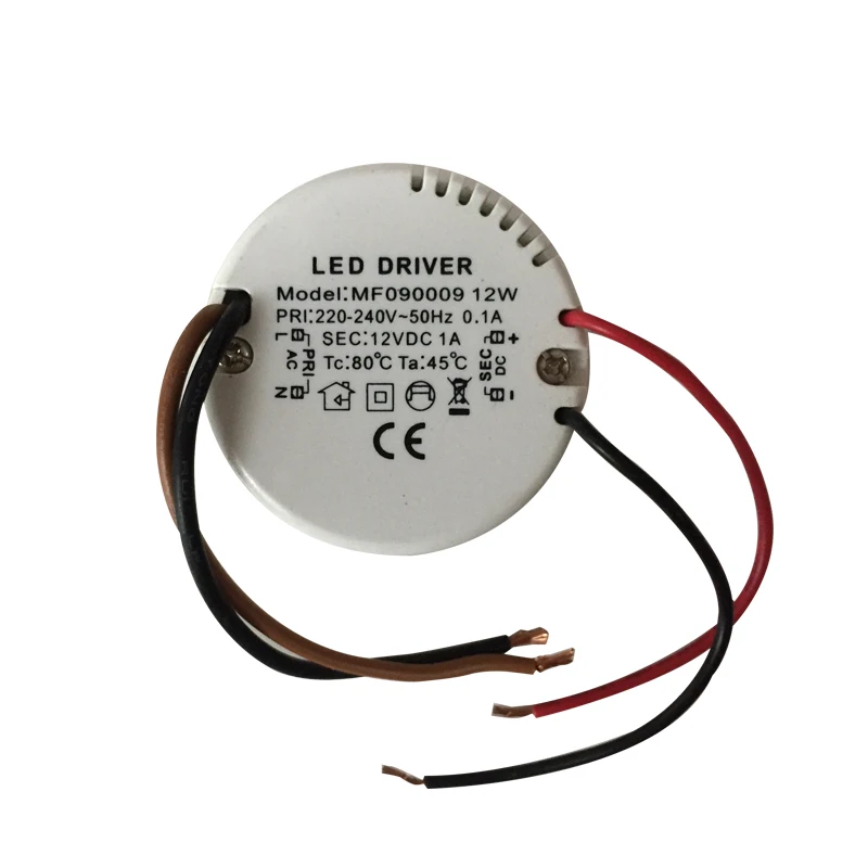 Transformador de Controlador led, fuente de alimentación para lámpara led, luz descendente, CE UKCA 50w 30w 18w 12w 6w dc 12V 1A