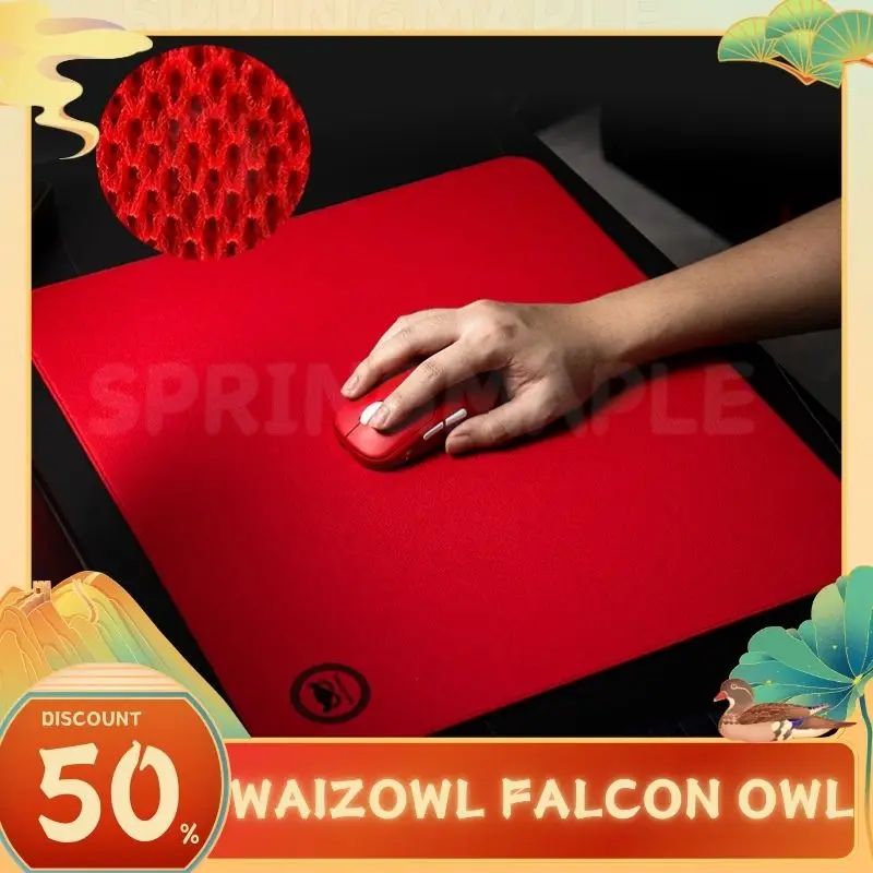 WAIZOWL Falcon Owl Gaming Mousepad PU Foam Primer Granular Sensation Neutral Surface Non-Slip FPS Mouse Pad PC Accessory Custom