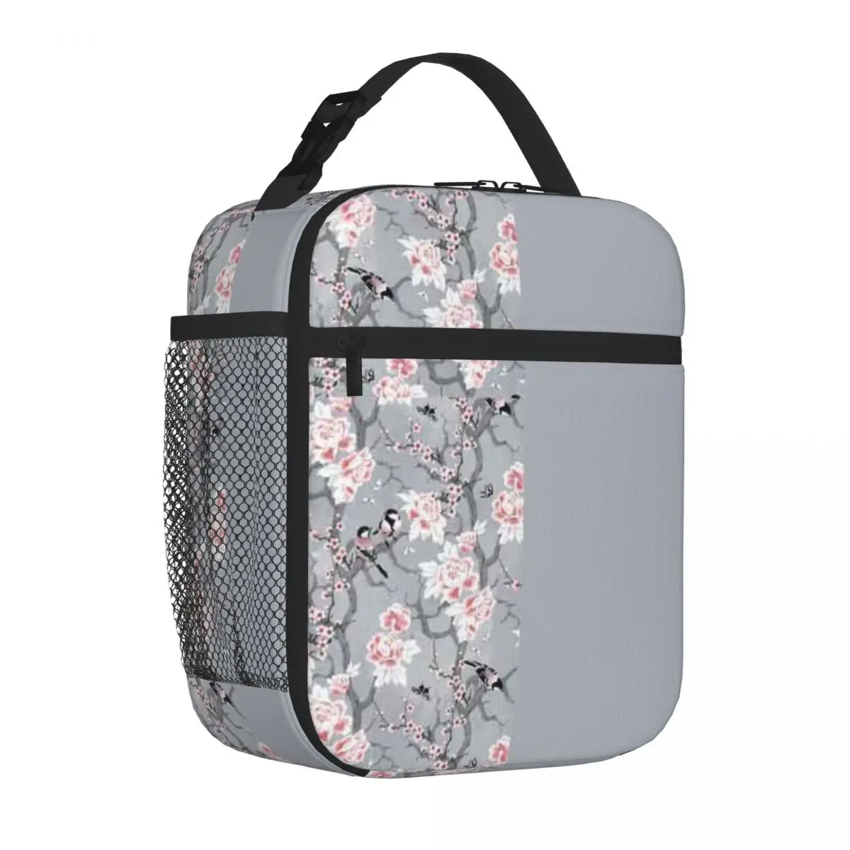 Bestselling Chinoiserie Birds In Grey Rugged Lunch Carrier Weekend Getaway Cooler Lunch Bag