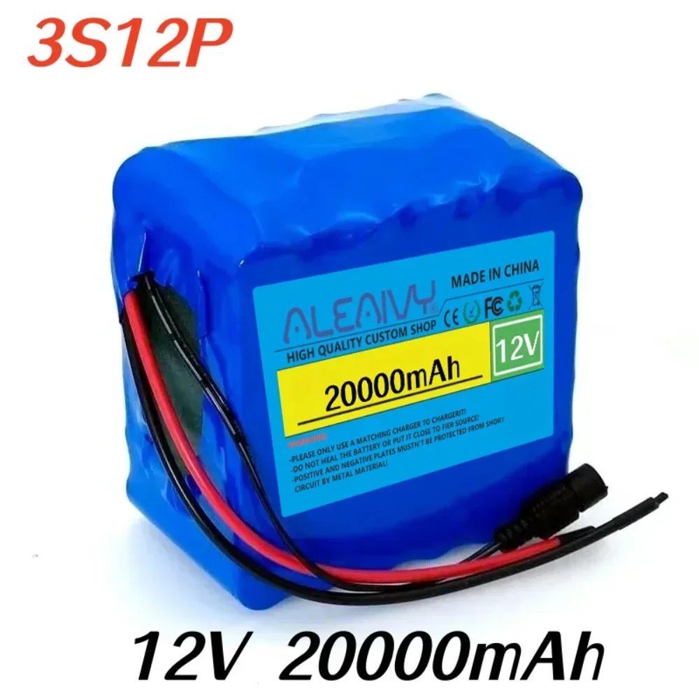 12V 20AH 3S12P 18650 Li-ion Battery Pack – 12.6V Durable Rechargeable Energy Supply for Light, Speaker, Tool & Toy Car