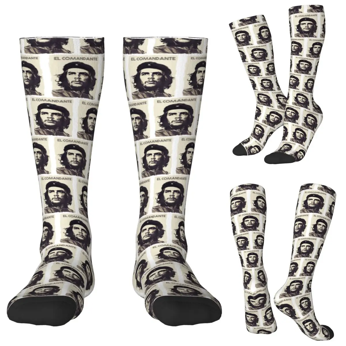 

Che Guevara As El Comandante Of Cuba Socks Harajuku Stockings All Season Long Socks Accessories for Unisex Birthday Present