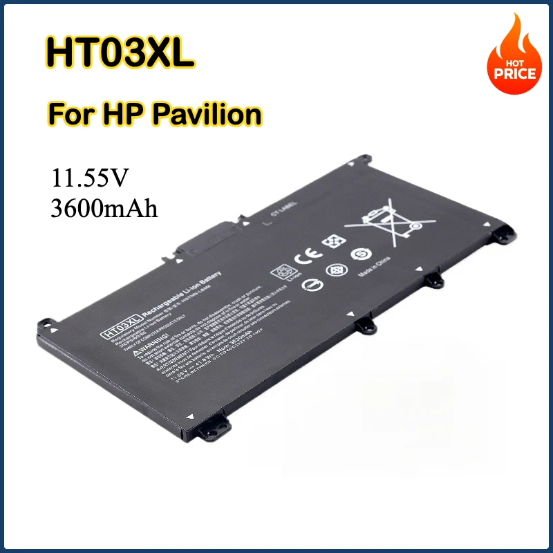 

HT03XL Battery For Pavilion HP 14-CE0025TU 14-CE0034TX 15-CS0037T 250 255 G7 HSTNN-LB8L L11421-421 HSTNN-LB8M 11.55V 3600mAh