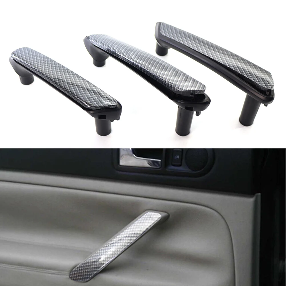3Pcs Car Door Pull Grab Handle Cover For VW Passat B5.5 1998 1999 2000 2001 2002 2003 2004 2005 3B0867180A 3B4867181A 3B4867180B