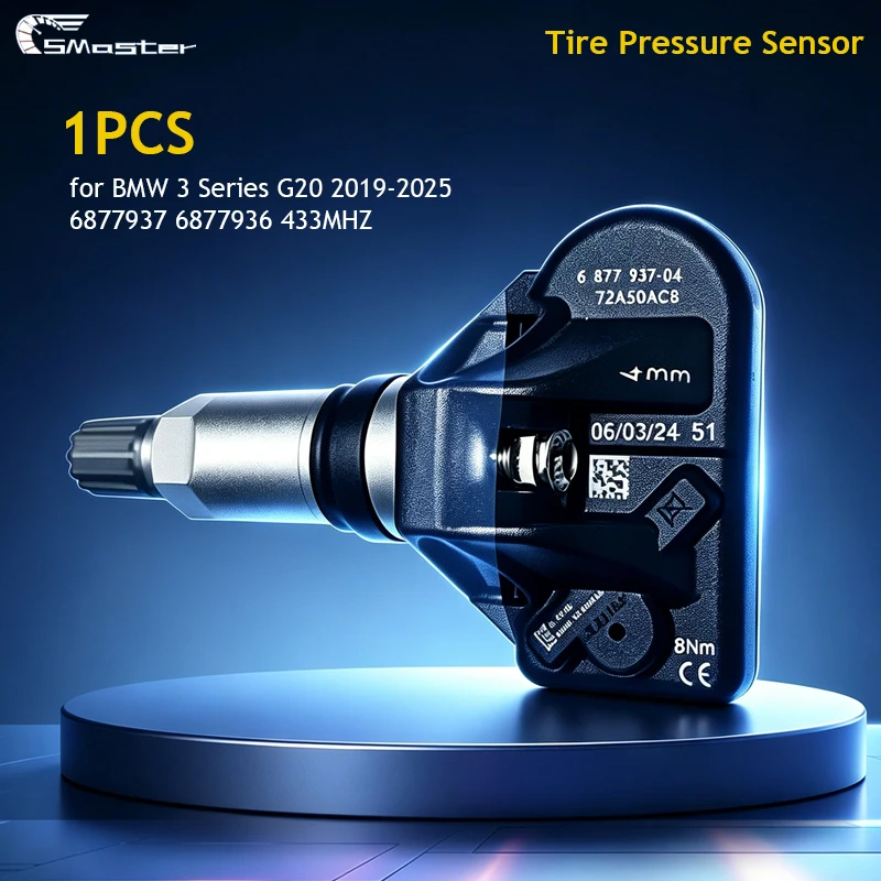 

1PCS 6877937 6877936 433MHZ TPMS Sensor For BMW 3-Series G20 2019-2025 Tire Pressure Monitoring Sensor Car Tire Accessories