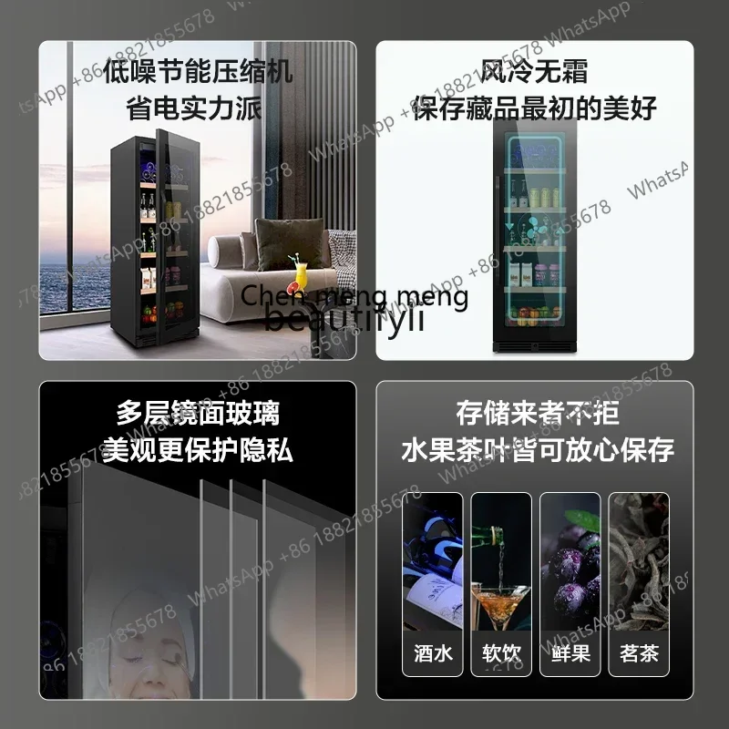 

Z189 Встроенный ледяной бар Бытовая гостиная Винный шкаф с постоянной температурой Микрохолодильник для сохранения чая и напитков