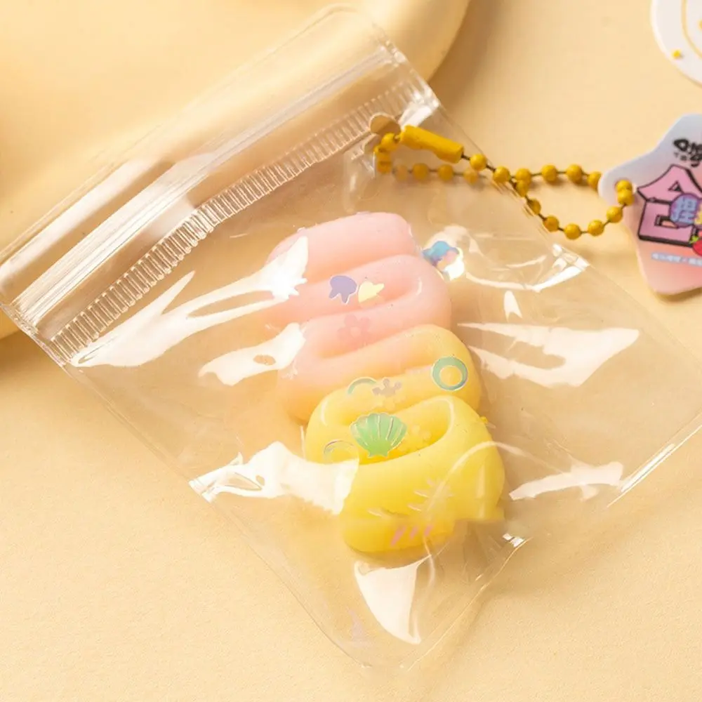 New Simulation Bread Pinching Keychain Mini TPR Pinch Pendant Slow Rebound Stress Release Toy Gift