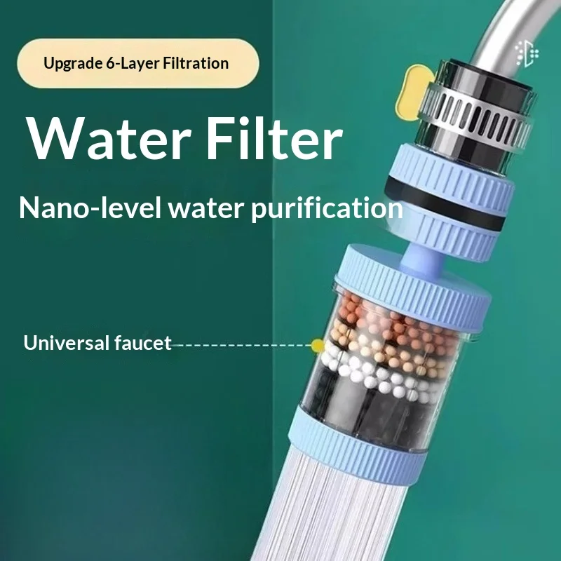 

Faucet Filter Household Tap Water Purifier Water Purification Kitchen Faucet Filter Nozzle Extension Splash-proof Universal
