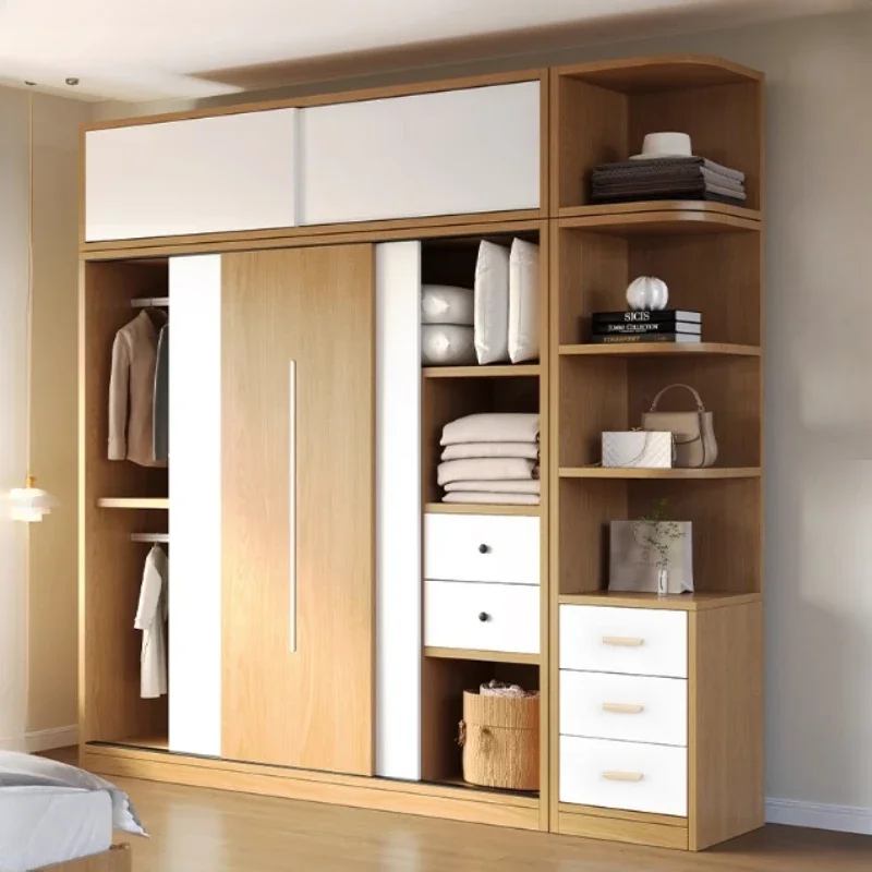 

Многослойные шкафы-органайзеры класса люкс с открытыми секциями, полками и выдвижными ящиками для спальни (мебель для спальни)