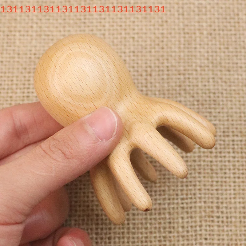 

Acupuncture SPA Gua Sha Fatigue Relief Tool Sandalwood Octopus Scalp Massage Comb Meridian Scraping Brush